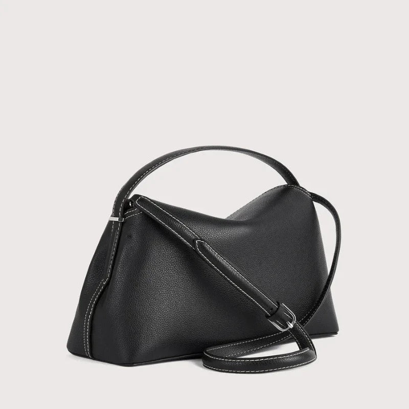 T-Lock-Handtasche mit Lederstruktur und zeitlosem Design