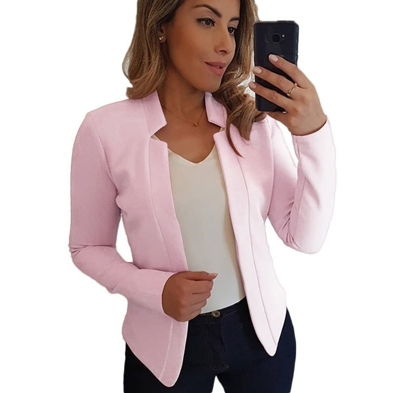 WW Elegante Damenblazer | Langärmlige Offene Strickjacke in verschiedenen Farben