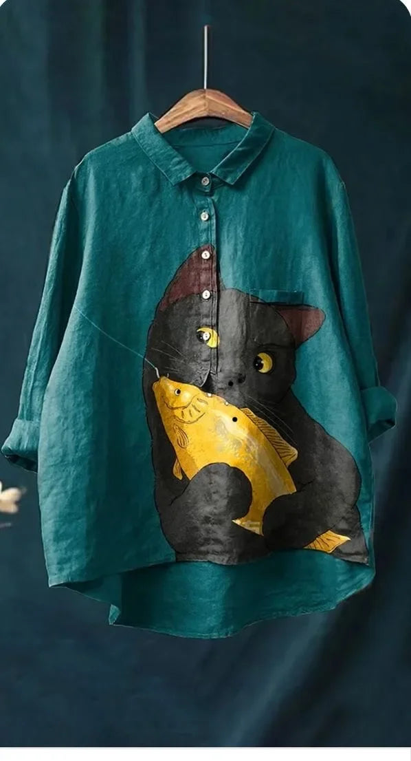 WW | Katzenkunst Auf Weißem T-Shirt