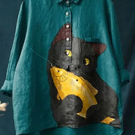 WW | Katzenkunst Auf Weißem T-Shirt