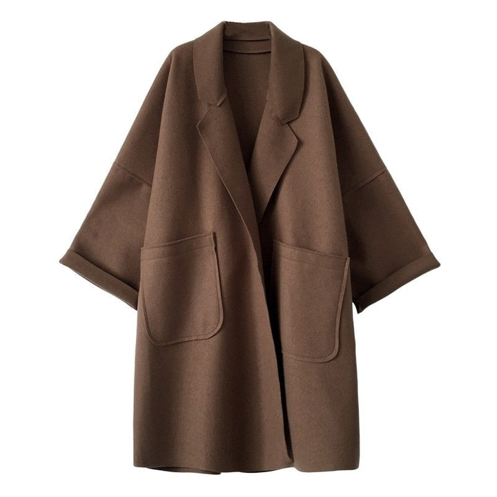 W&W Mode | Eleganter Lockerer Woll Trenchcoat für