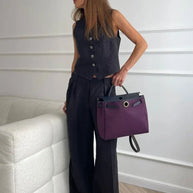 WW | Wollgefühl Frauen Leinen Baumwolle Schick Weste ＆ Hosen Set Zweiteiliges Set Büro Damen Sommer Schick 2 Teiliges Set Damen Outfits