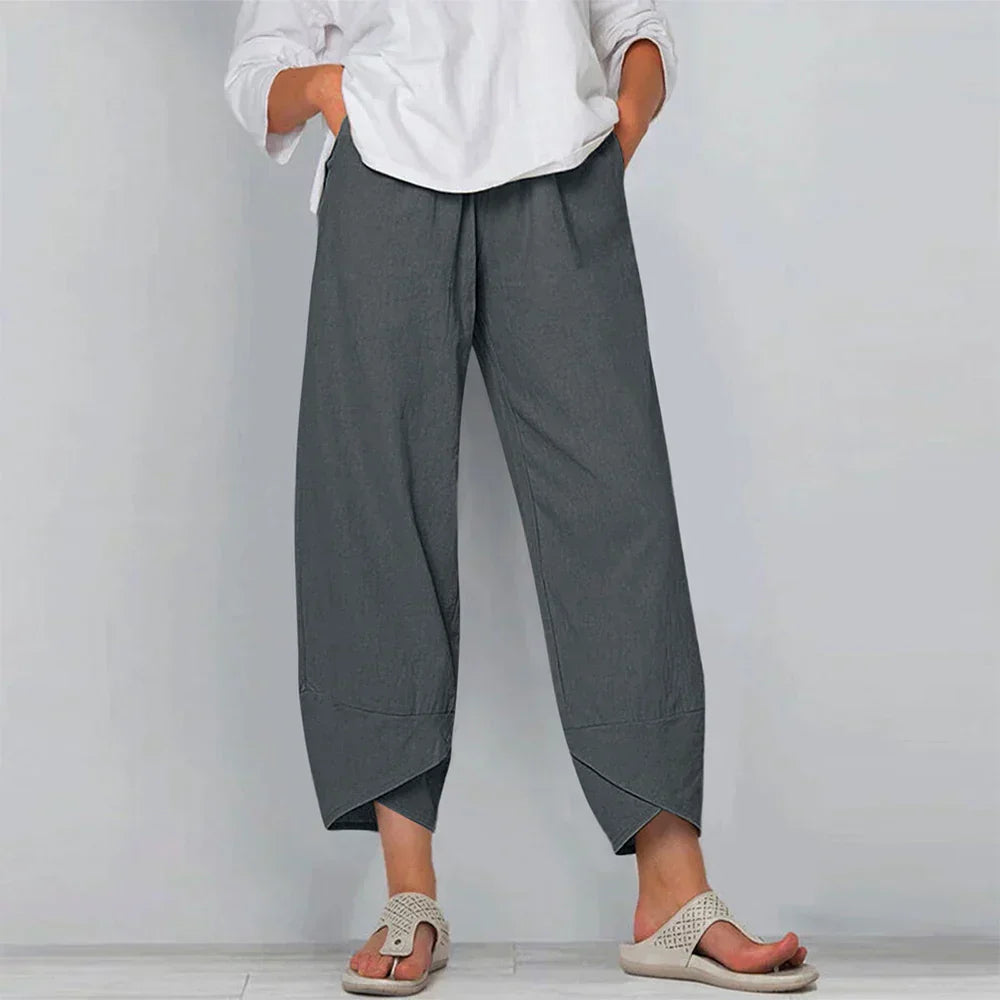 WW | Baumwoll-Leinen-Hosen für Damen