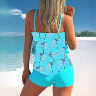 W&W - Stilvoller blauer Tankini