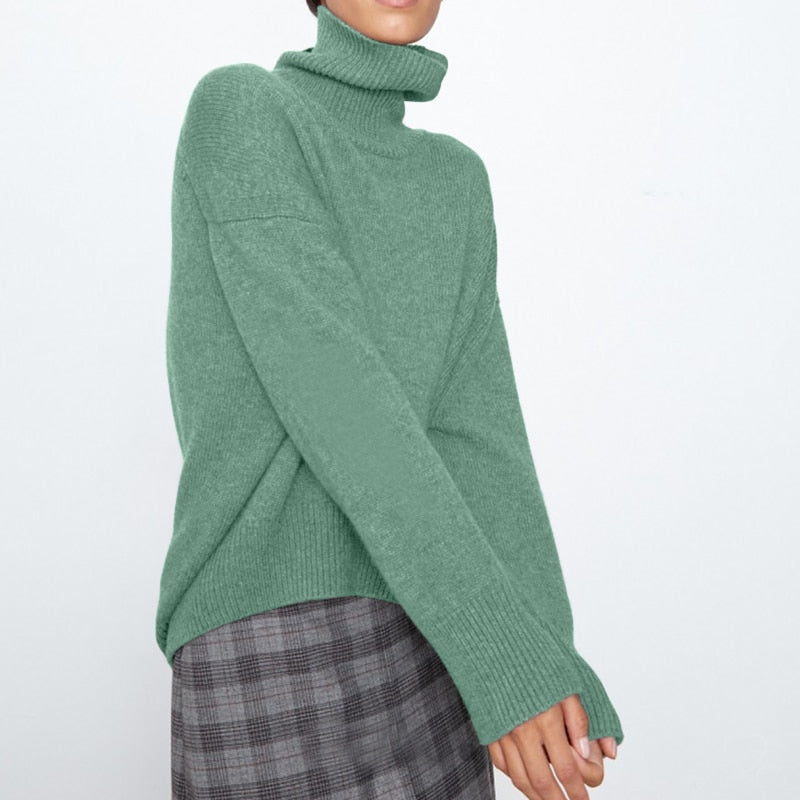 W&W Mode | Stilvolle Herbst Klassische Rollkragenpullover für Frauen