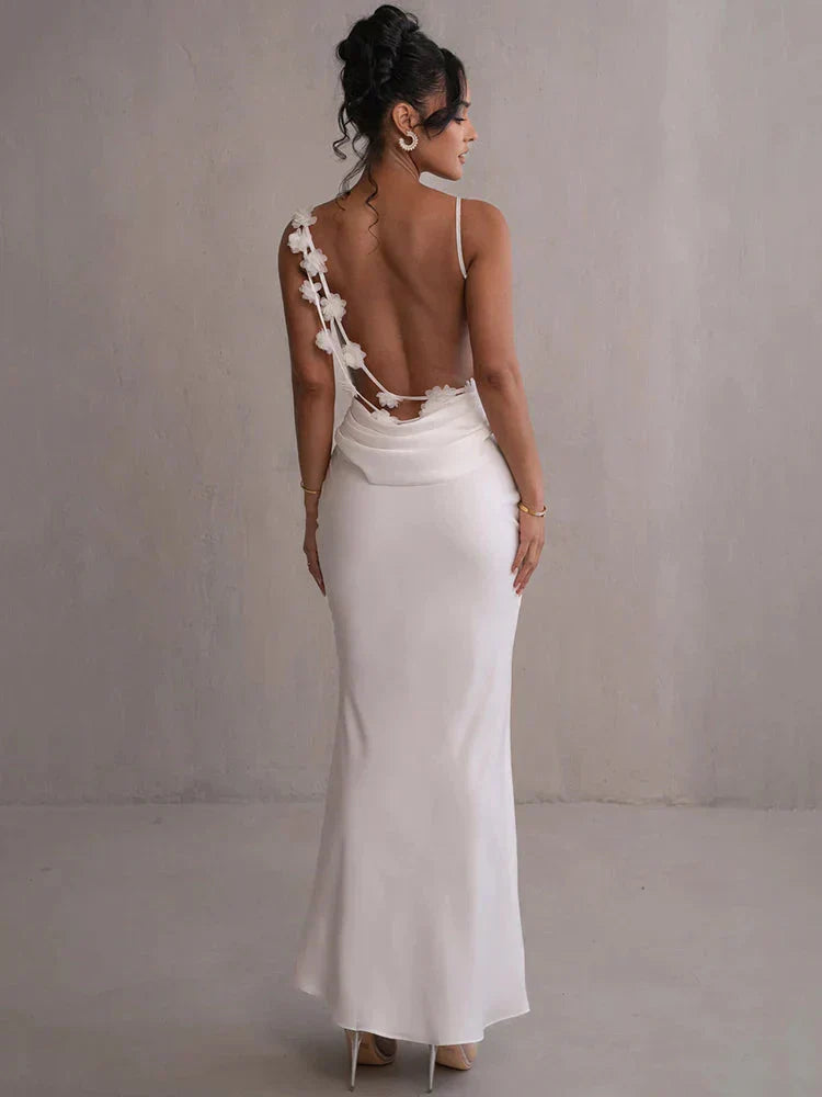 WW | Satin Kleid mit Blumen