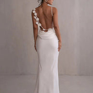WW | Satin Kleid mit Blumen