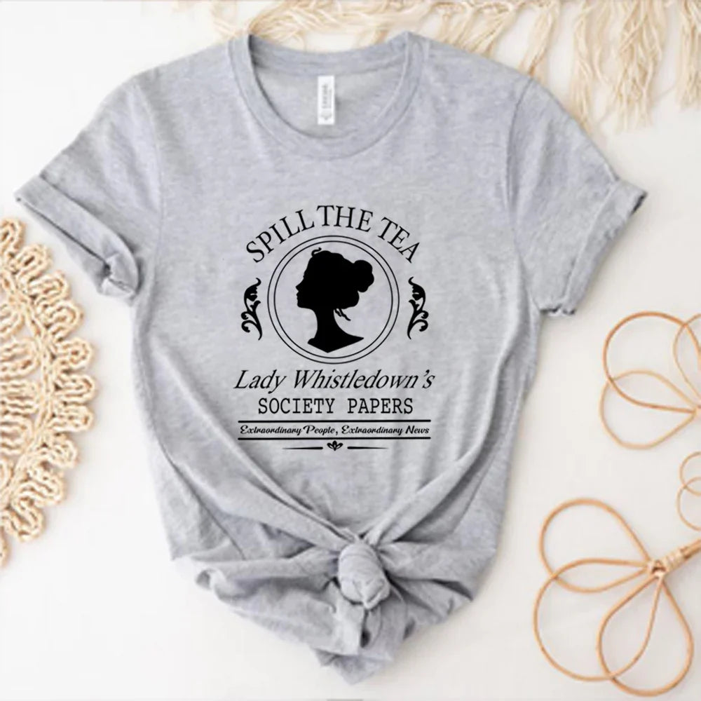 WW | Bluse mit Elegantem Motiv aus Der Serie Bridgerton
