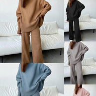 WW | teilige gestrickte Loungewear-Set - stilvolle Damen-Hausmode