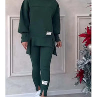 WW | Winter-Trainingsanzug für Damen mit unregelmäßigem Buchstabendruck