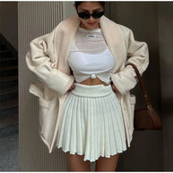 Winter Lederjacke mit Pelz