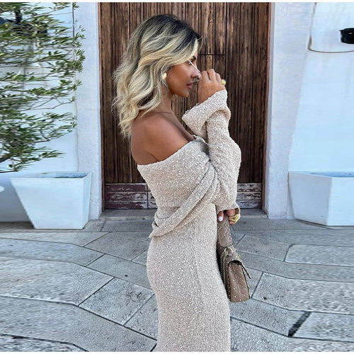 WW | Off-shoulder Maxi-Kleid für Damen