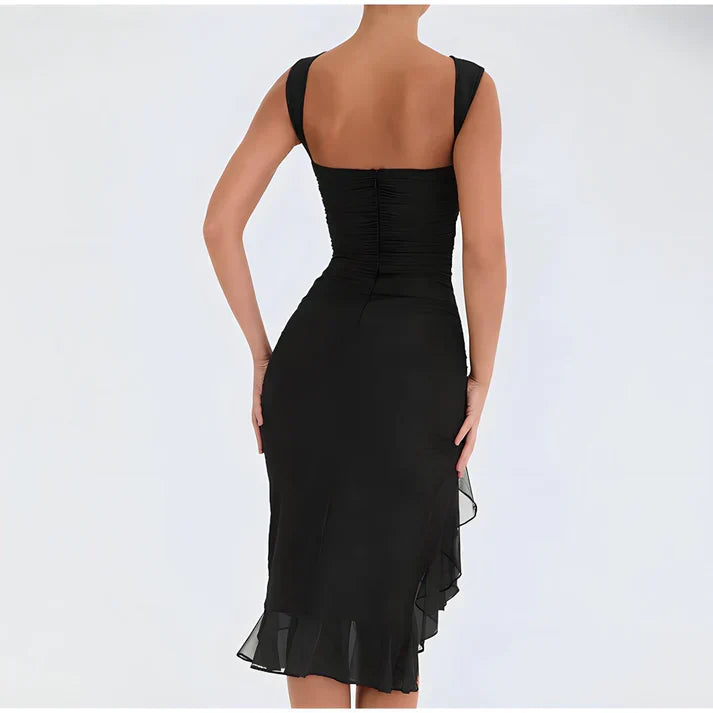 W&W Mode - Elegantes Bodycon-Kleid mit Rüschen
