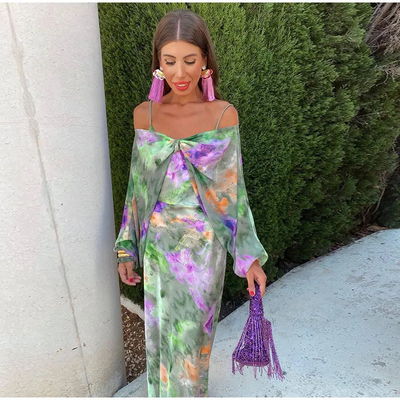 WW | elegante lange Korsettkleidung für Damen mit abnehmbarem Schal