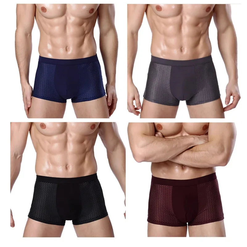 W&W Mode | Atmungsaktive Herren Boxershorts Aus Bambusfaser 4er Pack