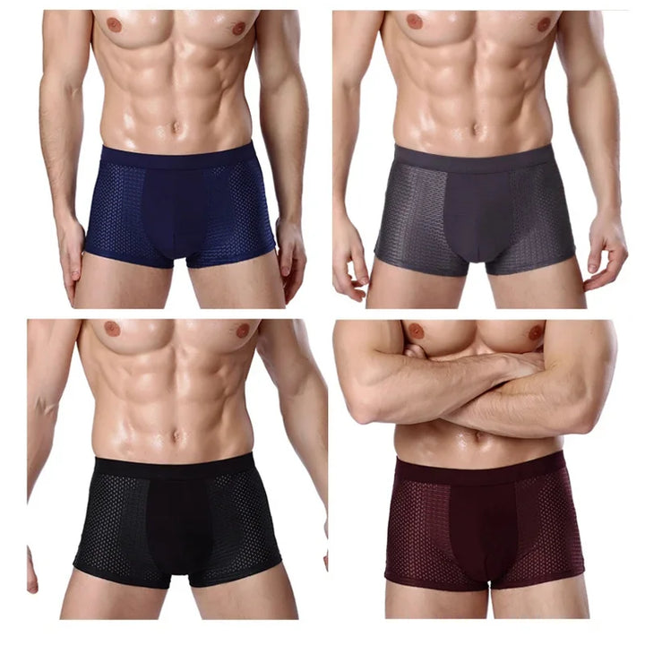 W&W Mode | Atmungsaktive Herren Boxershorts Aus Bambusfaser 4er Pack