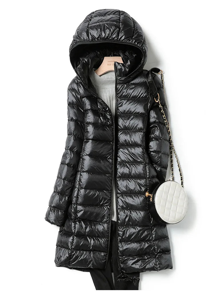 WW | Leichte Damen Daunenjacke Mit Abnehmbarer Kapuze