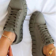 WW | Wildleder Sneakers Mit Klobigem Plateau Für Damen