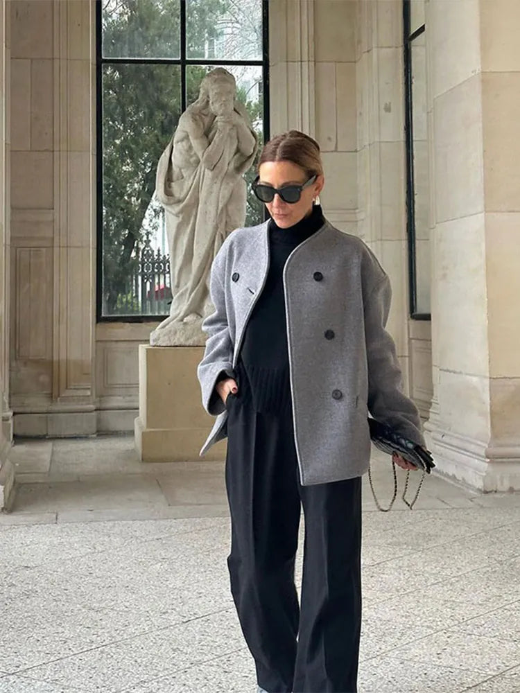 W&W Mode | Lässige Wolljacke Für Damen