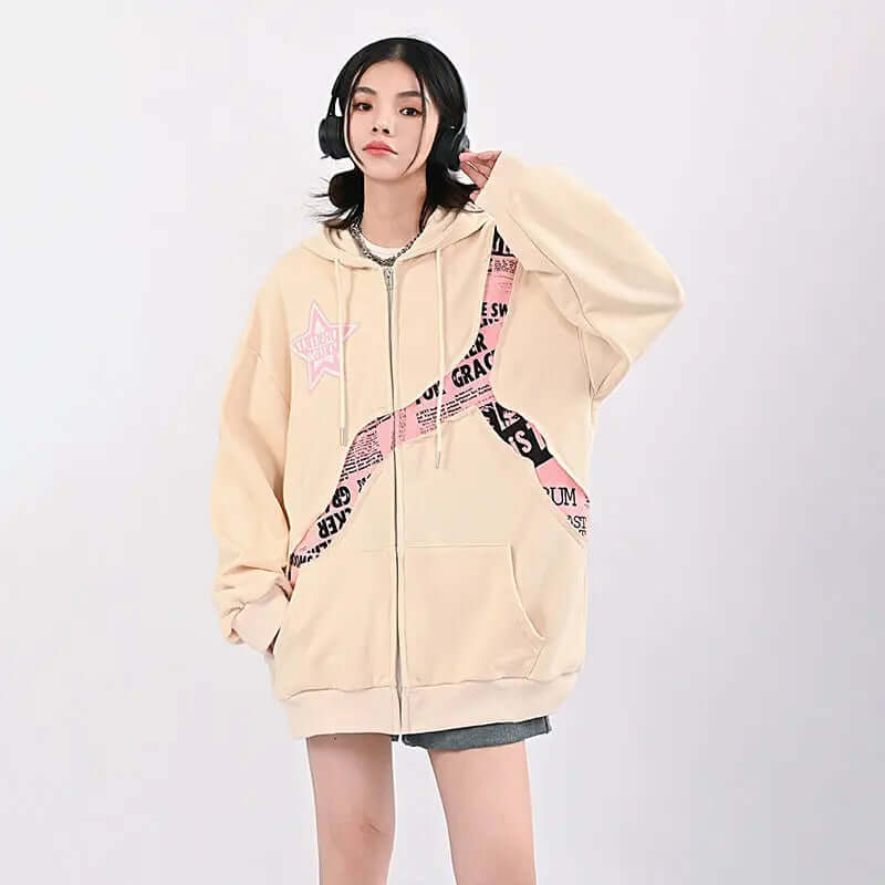 WW | Oversized Damen Hoodie Mit Print | Bequemer Streetwear Pullover