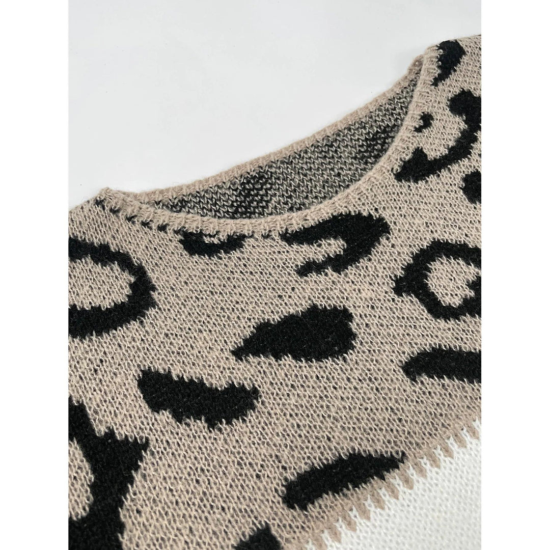 W&W Mode - Strickpullover Mit Leopardenmuster