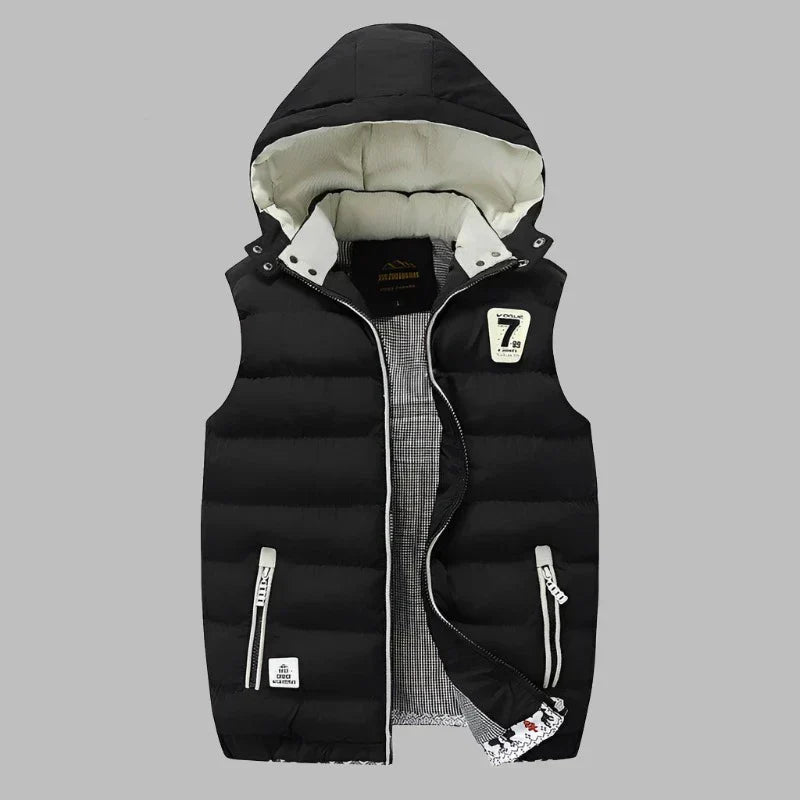 WW | Gepolsterte Zwischenjacke Als Weste Mit Kapuze Für Herren