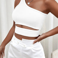 WW - Nahtloses Crop Top mit Cut Out