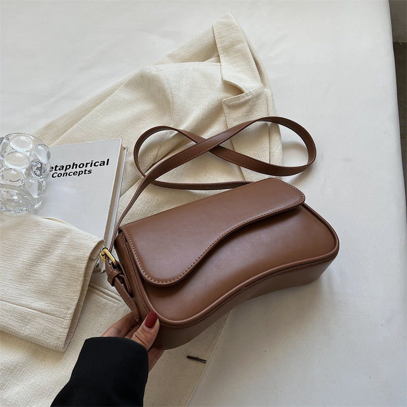 WW Vintage Leder Crossbody-Taschen | Kleine Umhängetasche | Stilvolle Armpit Handtaschen und Geldbörsen