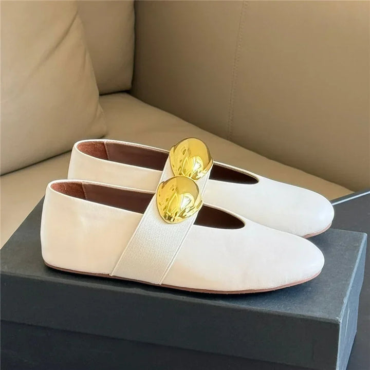 Damen Ballerinas mit Mesh-Obermaterial und elastischem Band