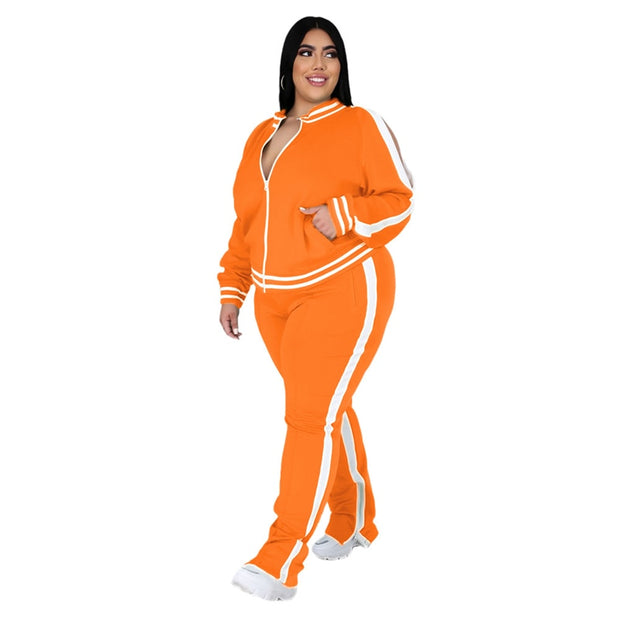 WW Kuscheliges Komplett-Outfit: Plus-Size Sweatshirt und Jogginghose im Set