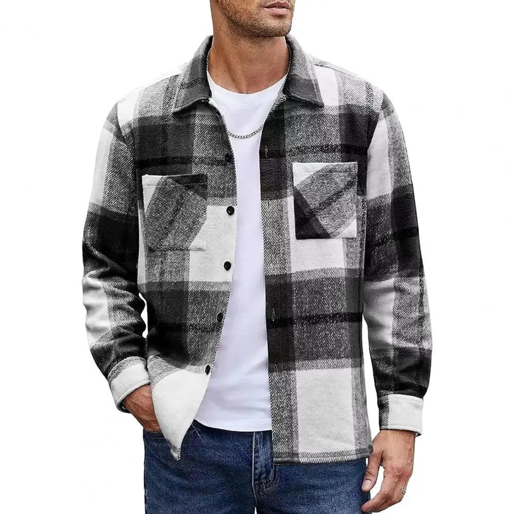 WW | Herren Flanellhemd Mit Karo Muster Und Brusttaschen
