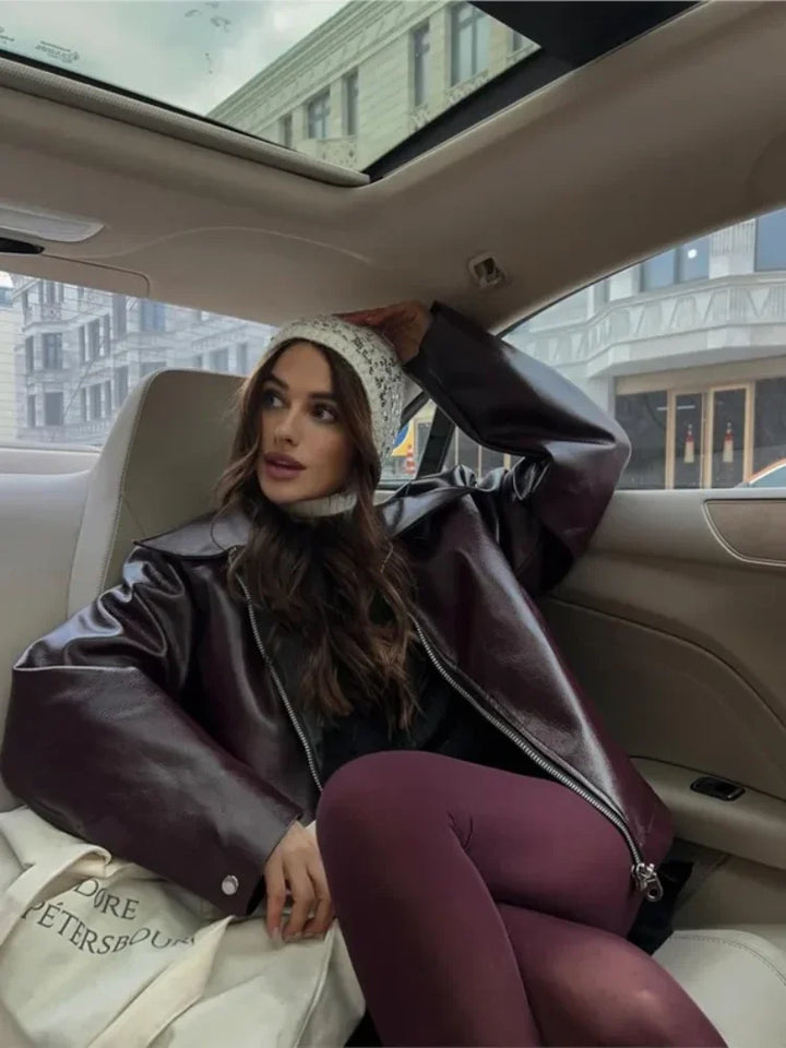 W&W Mode | Kurze Lederjacke Damen