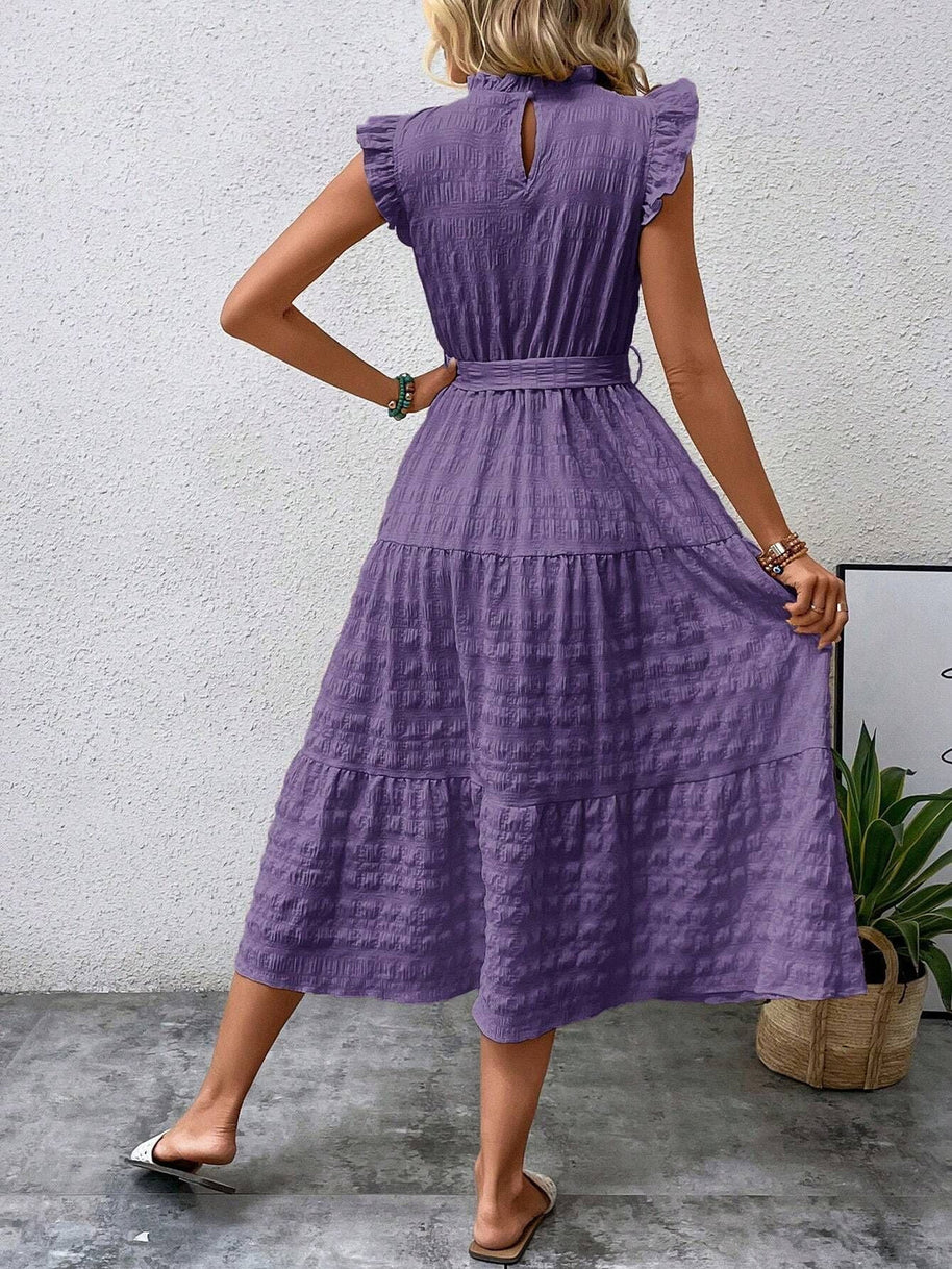 WW | Baumwollkleid mit Rüschenärmeln