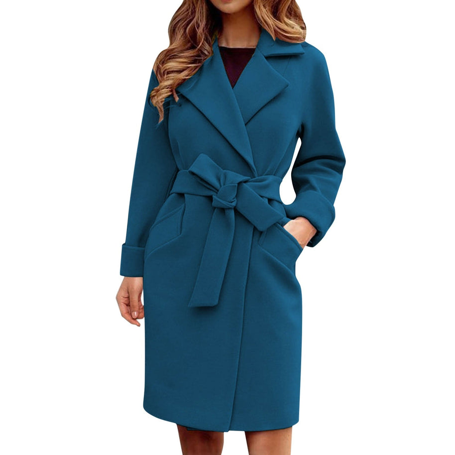 Trenchcoat Wintermantel mit Knopfleiste in bunten Farben