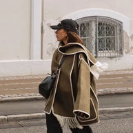 Jacke mit Fransen-Schal