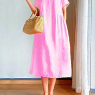 WW | Einfarbig Midi Kleid Aus