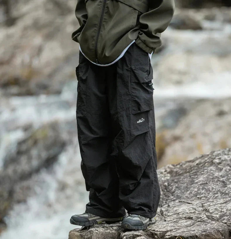 W&W Mode Herren Cargohose mit seitlichen Taschen und weiter Passform
