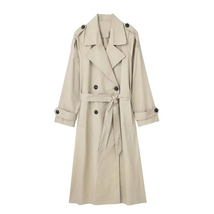 W&W Mode - Damen langer Mantel mit Gürtel