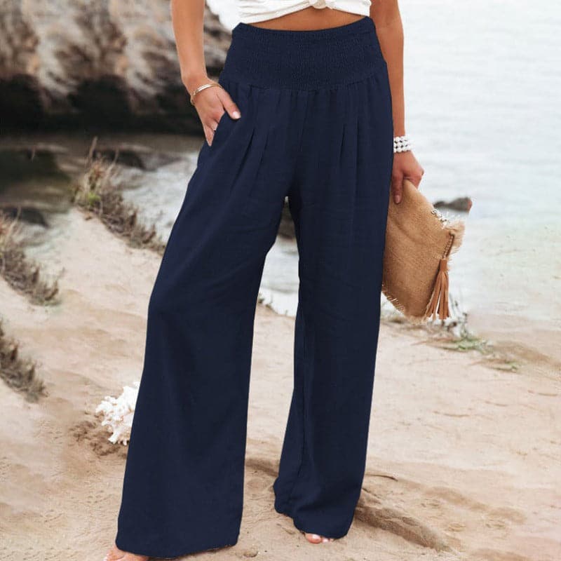 W&W Mode | Lässige weite Leinenhose für Frauen