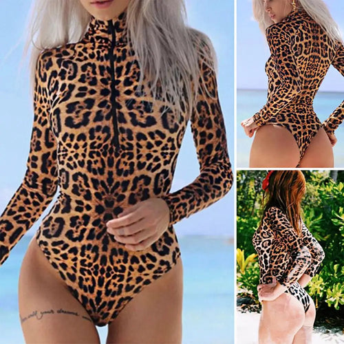 WW Damen-Schwimm-Playsuit – stylischer Reißverschluss, schmale Passform für Sommer-Badeanzüge