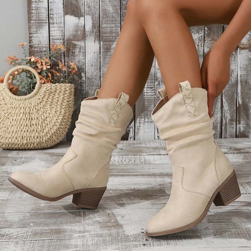 W&W Mode | Vintage-Stiefel Mit Klobigem Absatz
