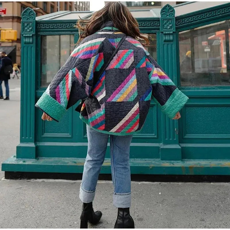 WW | Gepolsterte Kimonojacke Mit Regenbogenstreifen