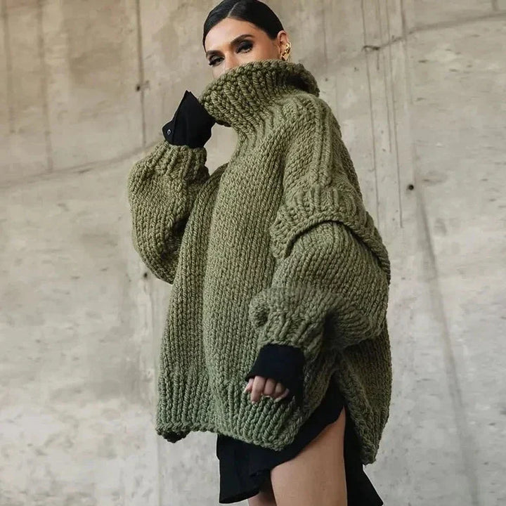 W&W Mode | Oversized Sweatshirt Mit Rollkragen