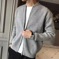 WW | Einfarbige Strickjacke Für Herren