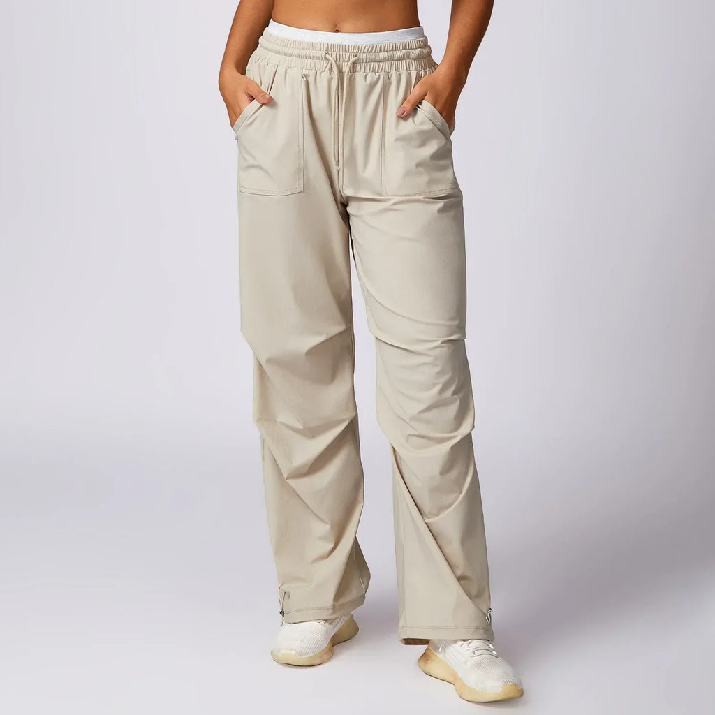 WW | Trocken Damenhose Mit Elastischem Bund Und Taschen
