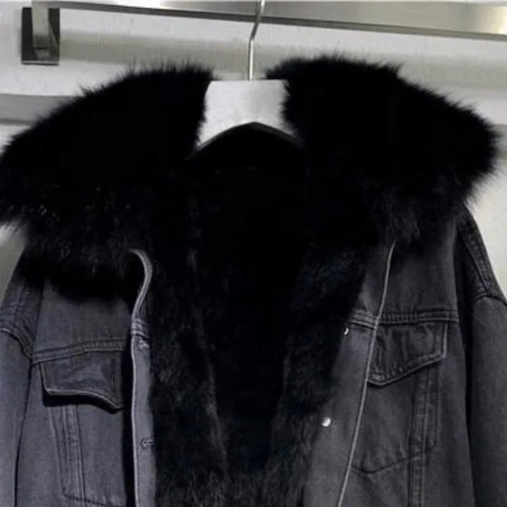 W&W Mode - Modische warme Jeansjacke für Frauen