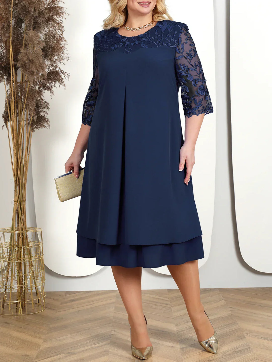 W&W Mode | Elegantes Besticktes Abendkleid für Frauen