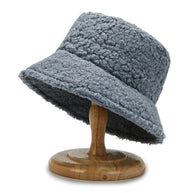 WW Damen-Lammwoll-Bucket-Hut | Warme Outdoor-Panama-Mütze für Frauen