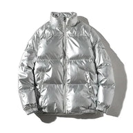 WW | Winddichte Metallische Winter-Pufferjacke