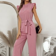 WW | Pinker Rüschen Jumpsuit